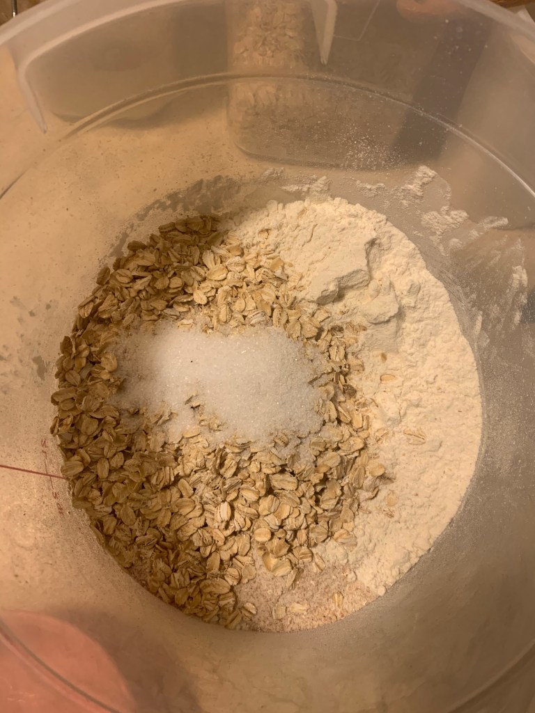 Cambro with dry dough ingredients